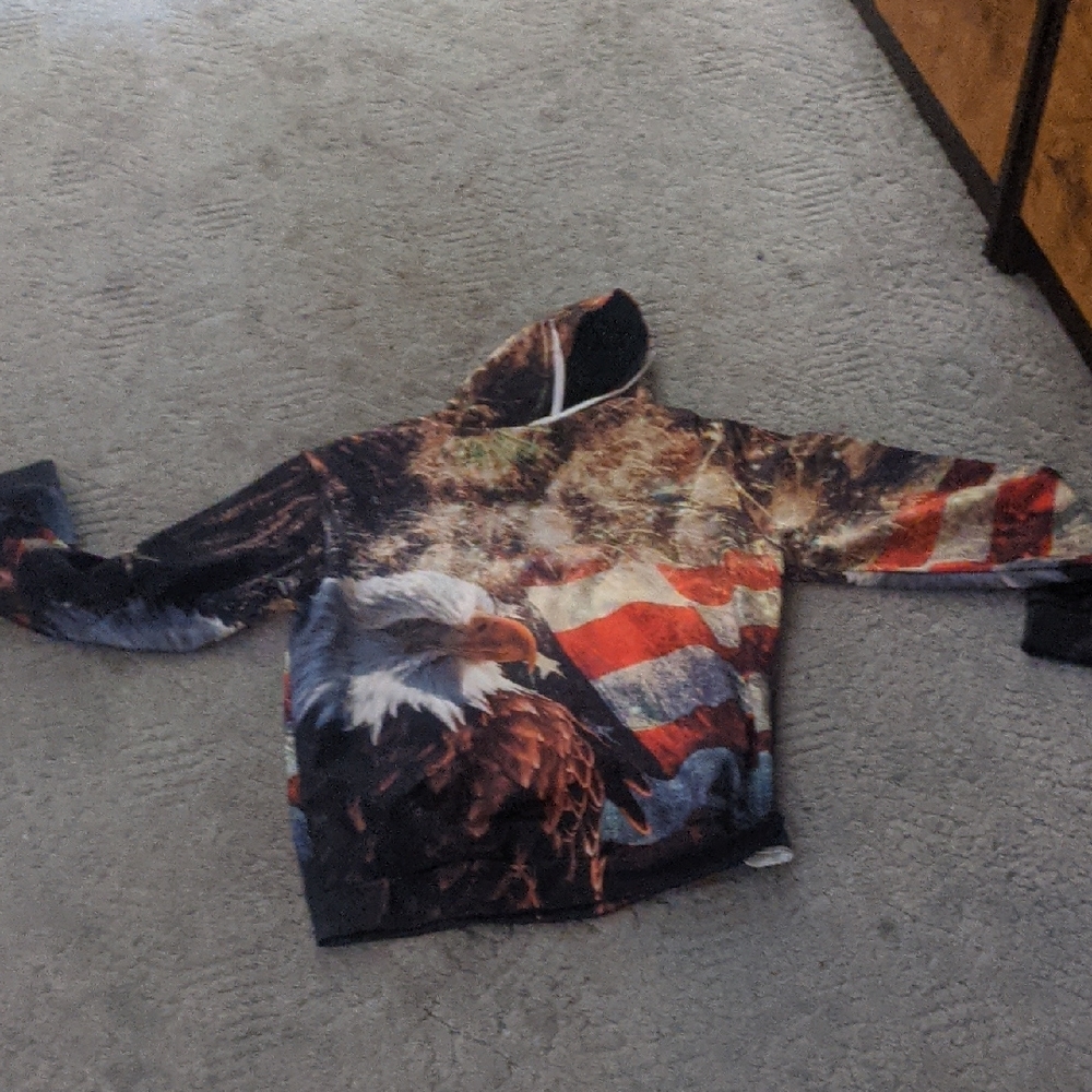 Eagle and Flag Graphic Hoodie